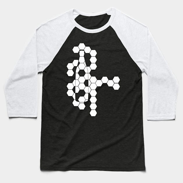 Hexa Bottle White Baseball T-Shirt by HopNationUSA